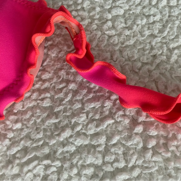 Multi red/pink natural dye swimsuit top - Picture 2 of 6